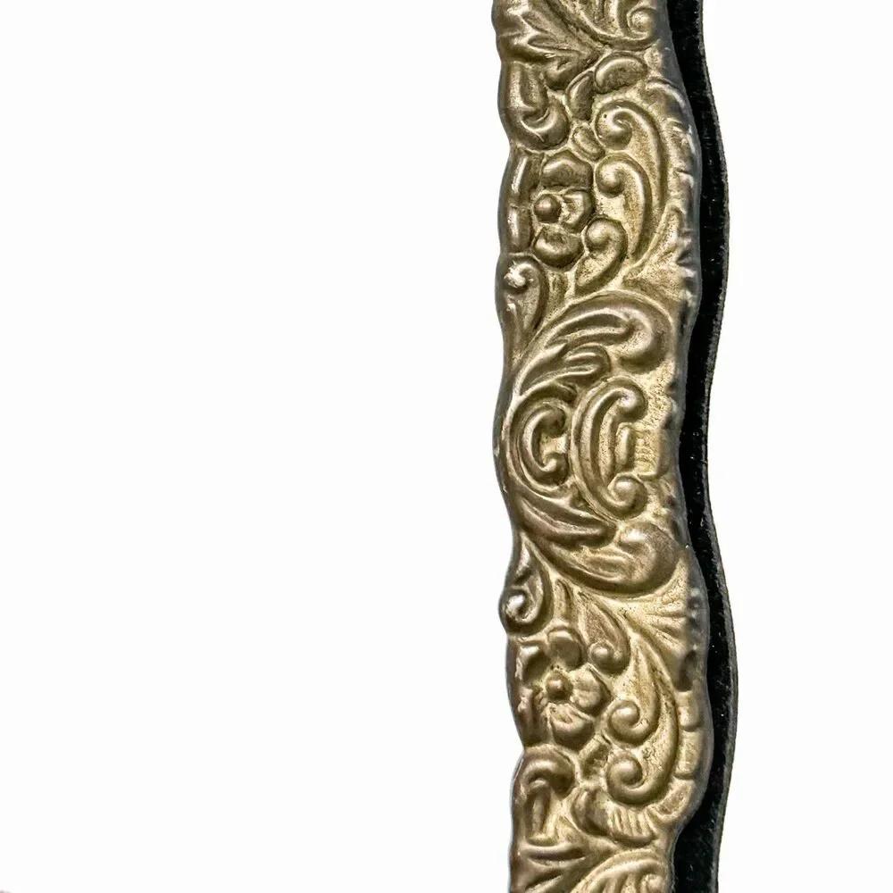 Vintage Ornate Picture Frame Antiqued Brass Bronze Patina Baroque Floral